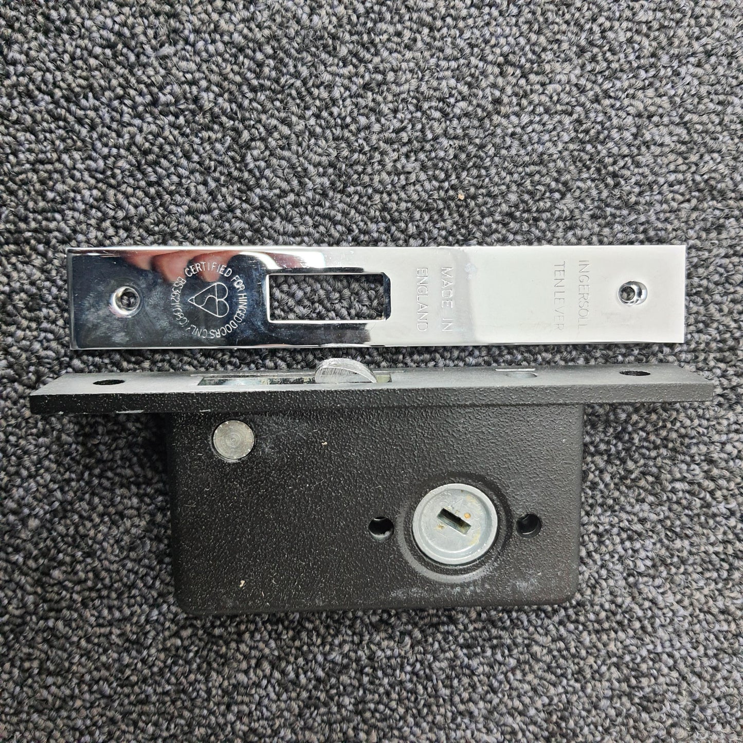 Ingersoll SC76 single-sided 10-Lever Mortise Deadlock in Polished Chrome