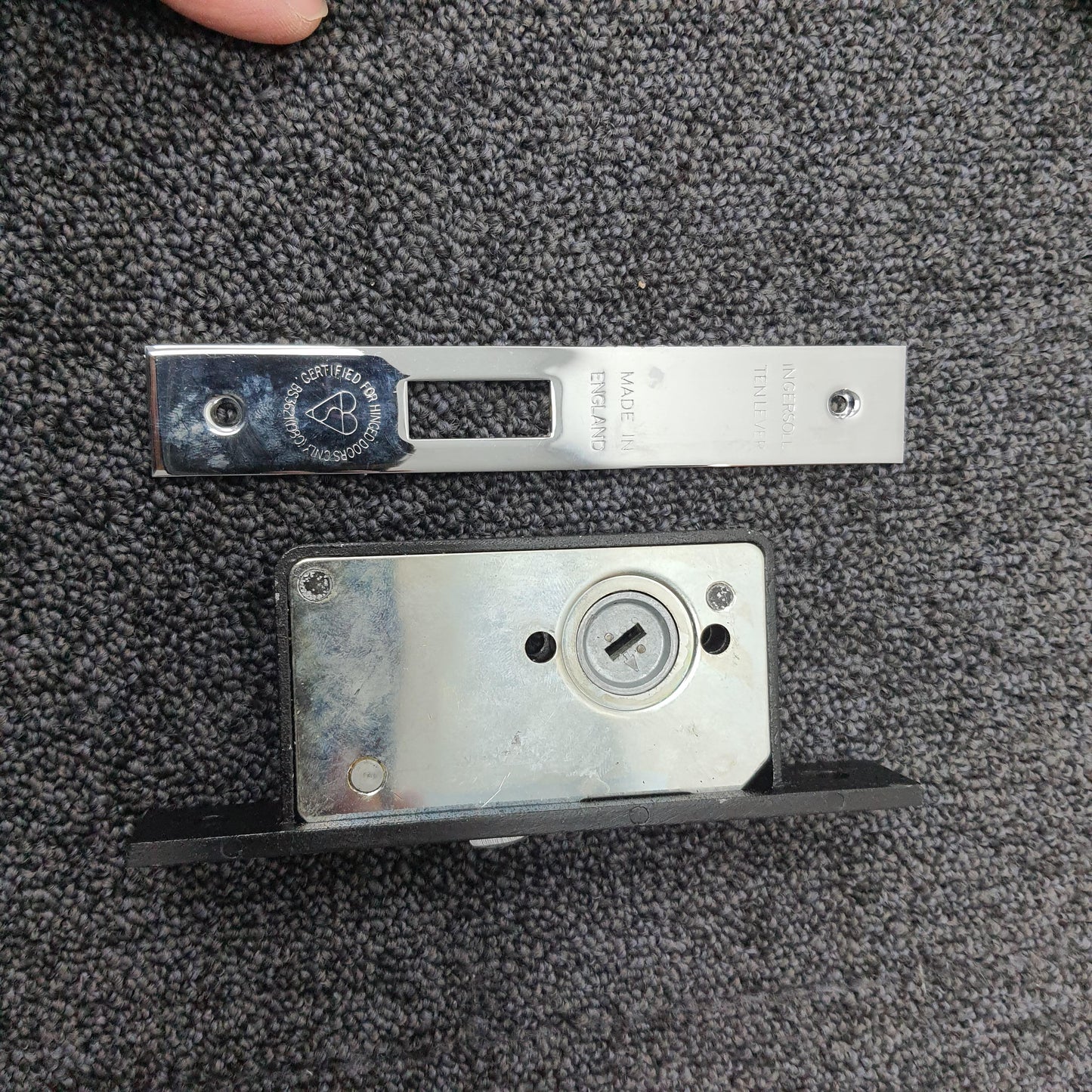 Ingersoll SC76 single-sided 10-Lever Mortise Deadlock in Polished Chrome
