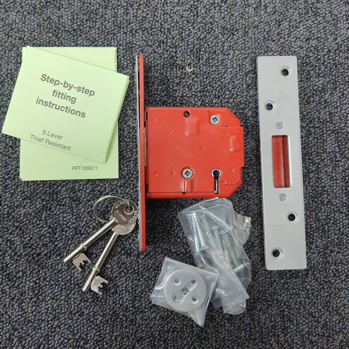 Job Lot of 5 x MBSO2 3"  BS3621 mortice deadlock