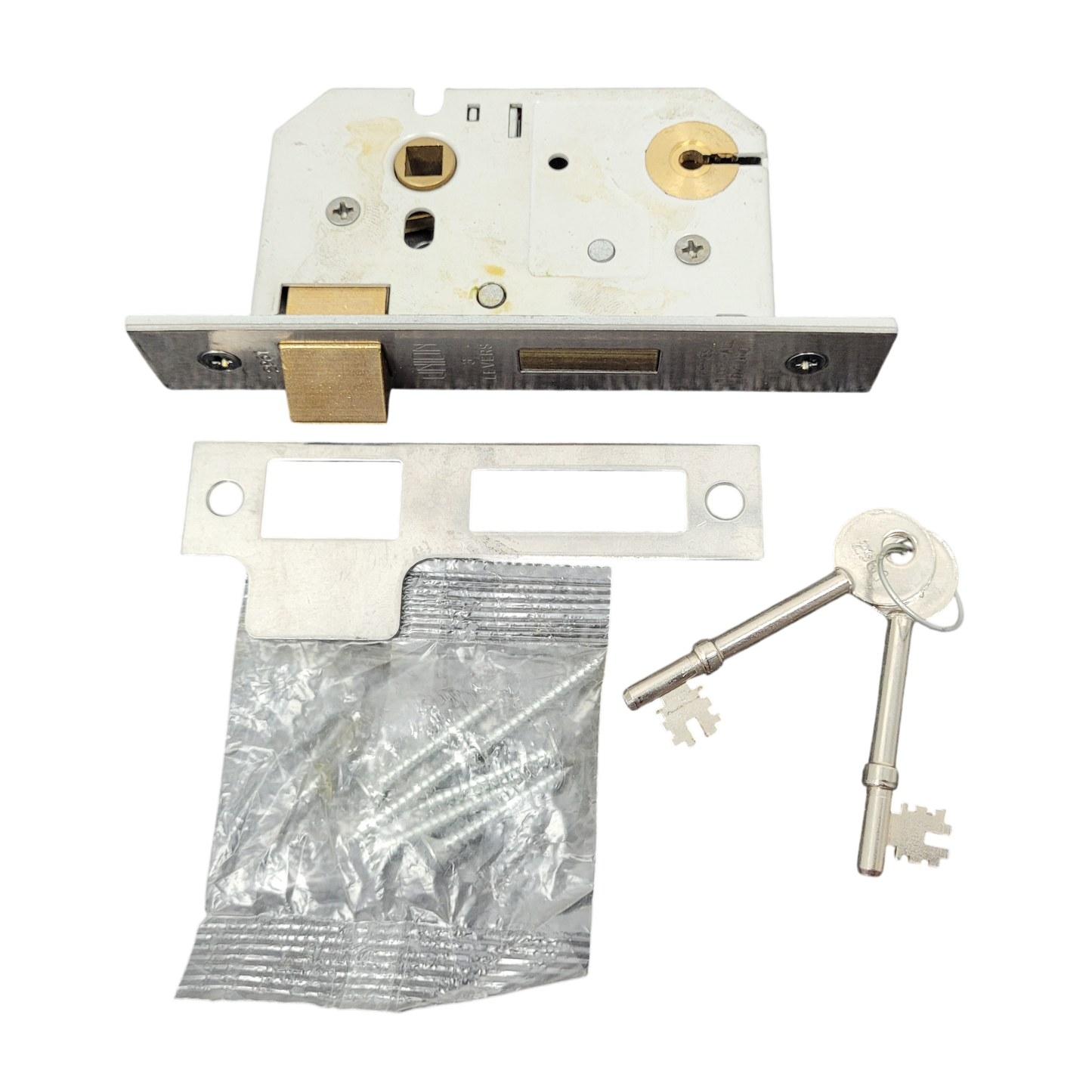 Job Lot of 9 UNION 2237 3-Lever Mortice Sashlocks – 6 × 2½" & 3 × 3" – Individually Keyed