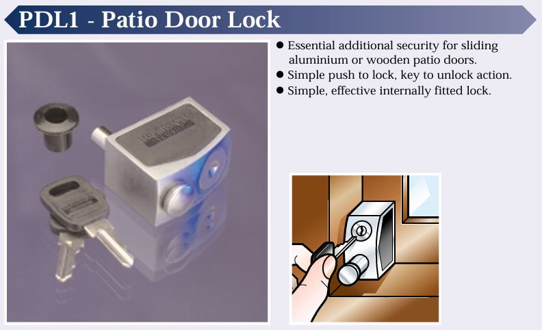 Ingersoll PDL1 Patio Door Lock