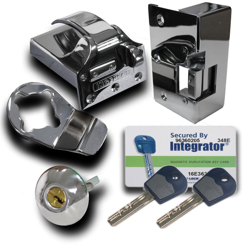 Ingersoll SC73E Non-Double Locking Nightlatch with Electric Release, Mul-T-Lock Cylinder, INWARD-OPENING DOORS, POLISHED CHROME