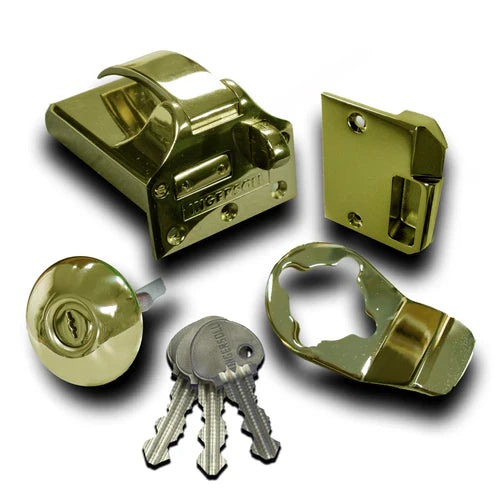 Ingersoll SC73 Non-Double-Locking, 38-58mm, Classic Cylinder, INWARD-OPENING DOORS, POLISHED BRASS