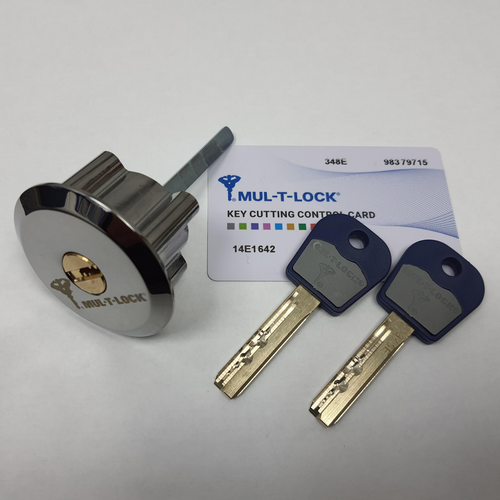 Ingersoll SC73 Non-Double-Locking Nightlatch, Mul-T-Lock Cylinder, INWARD-OPENING DOORS, POLISHED CHROME