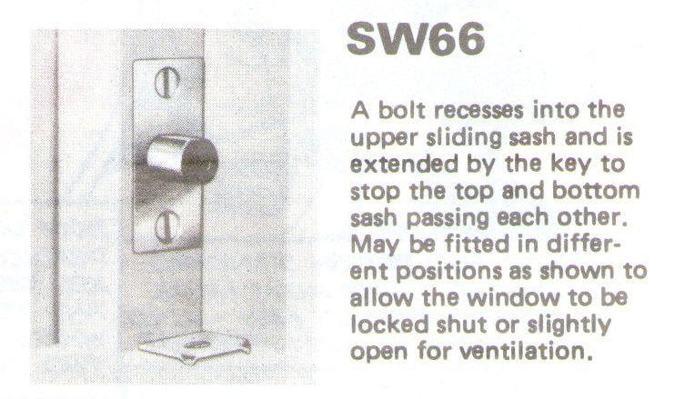 Ingersoll SW66 Wooden Sash Window Lock
