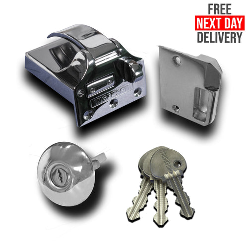 Ingersoll SC71 Double Locking Nightlatch Classic Cylinder Inward Opening Polished Chrome