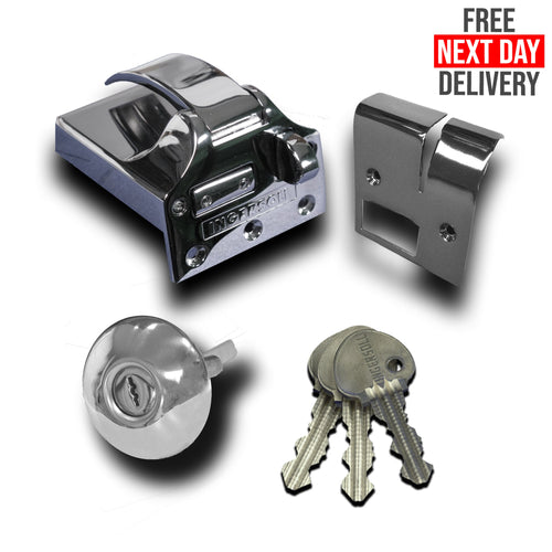 Ingersoll SC71 Double Locking Nightlatch Classic Cylinder Outward Opening Polished Chrome