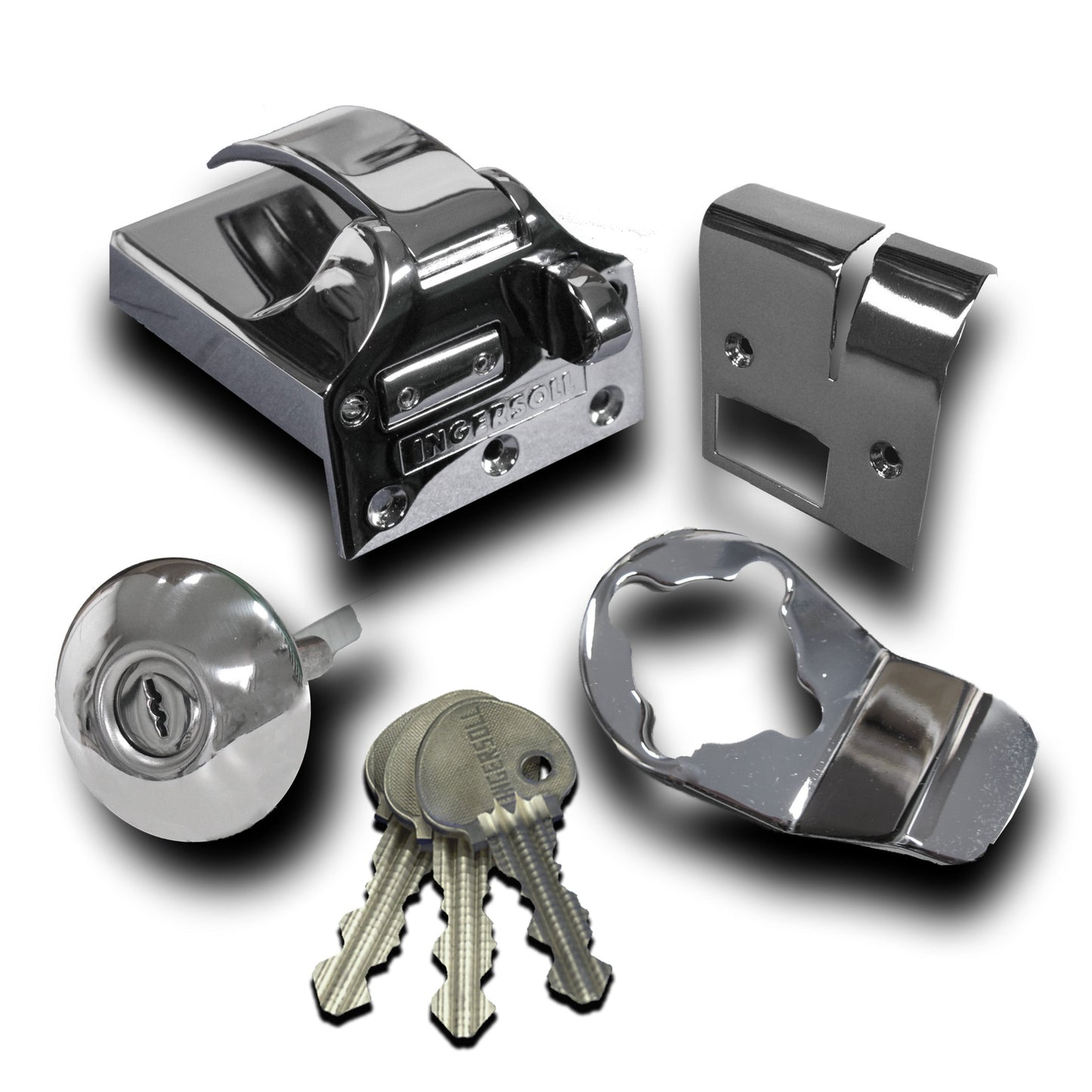 Ingersoll SC73 Non Double Locking Nightlatch Classic Cylinder Outward Opening Polished Chrome
