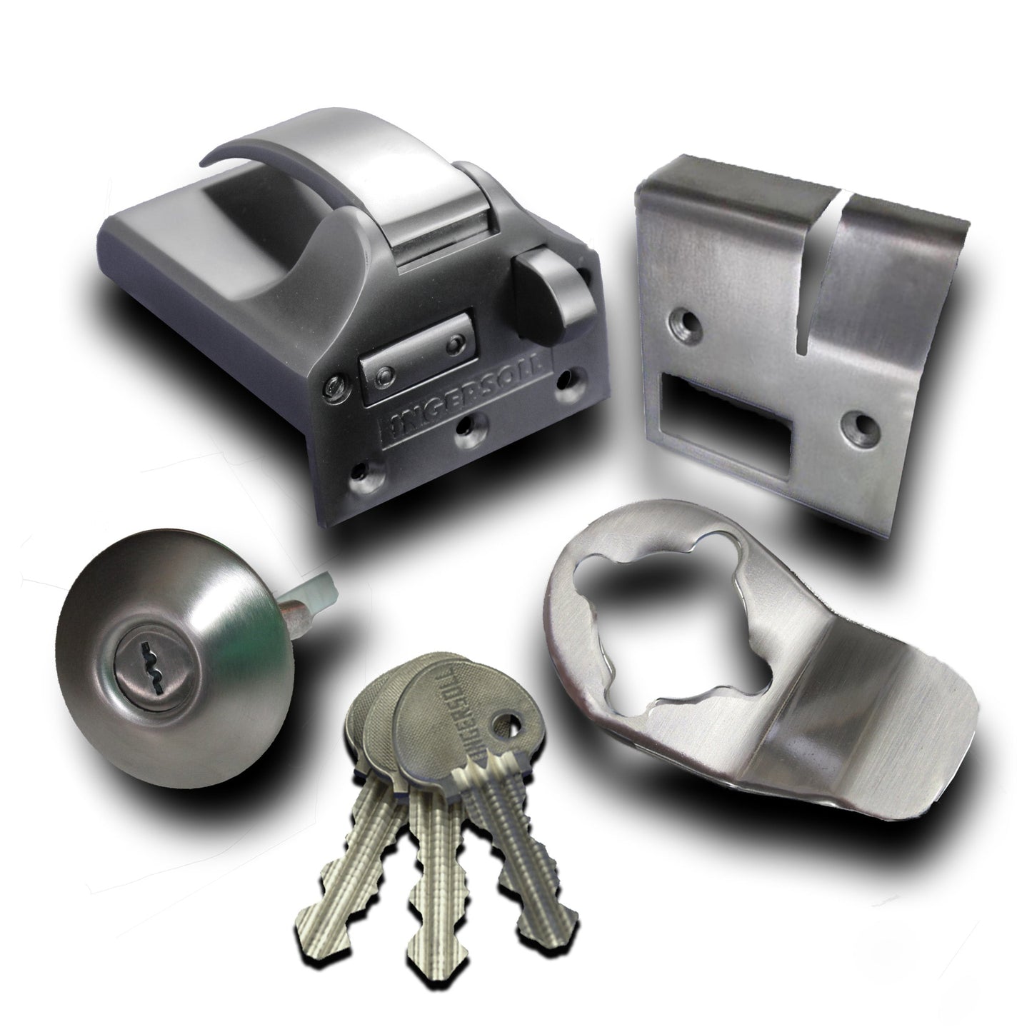Ingersoll SC73 Non Double Locking Nightlatch Classic Cylinder Outward Opening Satin Chrome