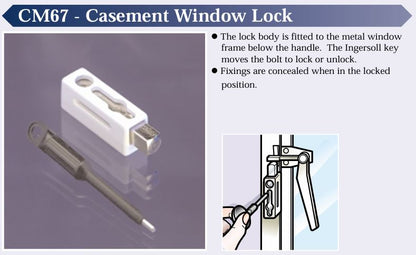 Ingersoll CM67 Metal Casement Window Lock
