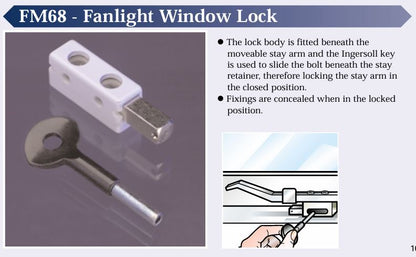 Ingersoll FM68 Metal Fanlight Window Lock