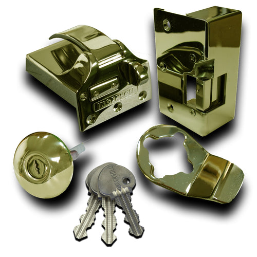 Ingersoll SC73E Non-Double Locking Nightlatch with Electric Release, Classic Cylinder, INWARD-OPENING DOORS, POLISHED BRASS