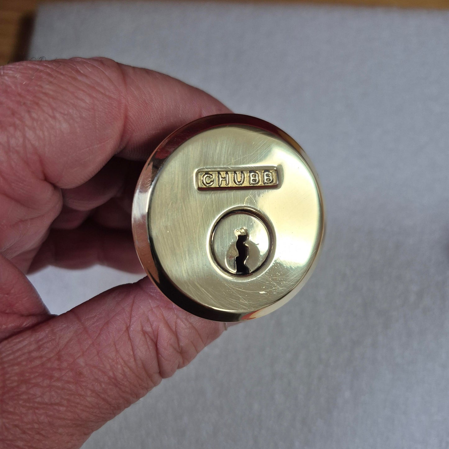 Reconditioned Chubb 4LC Cylinder (Polished Brass)