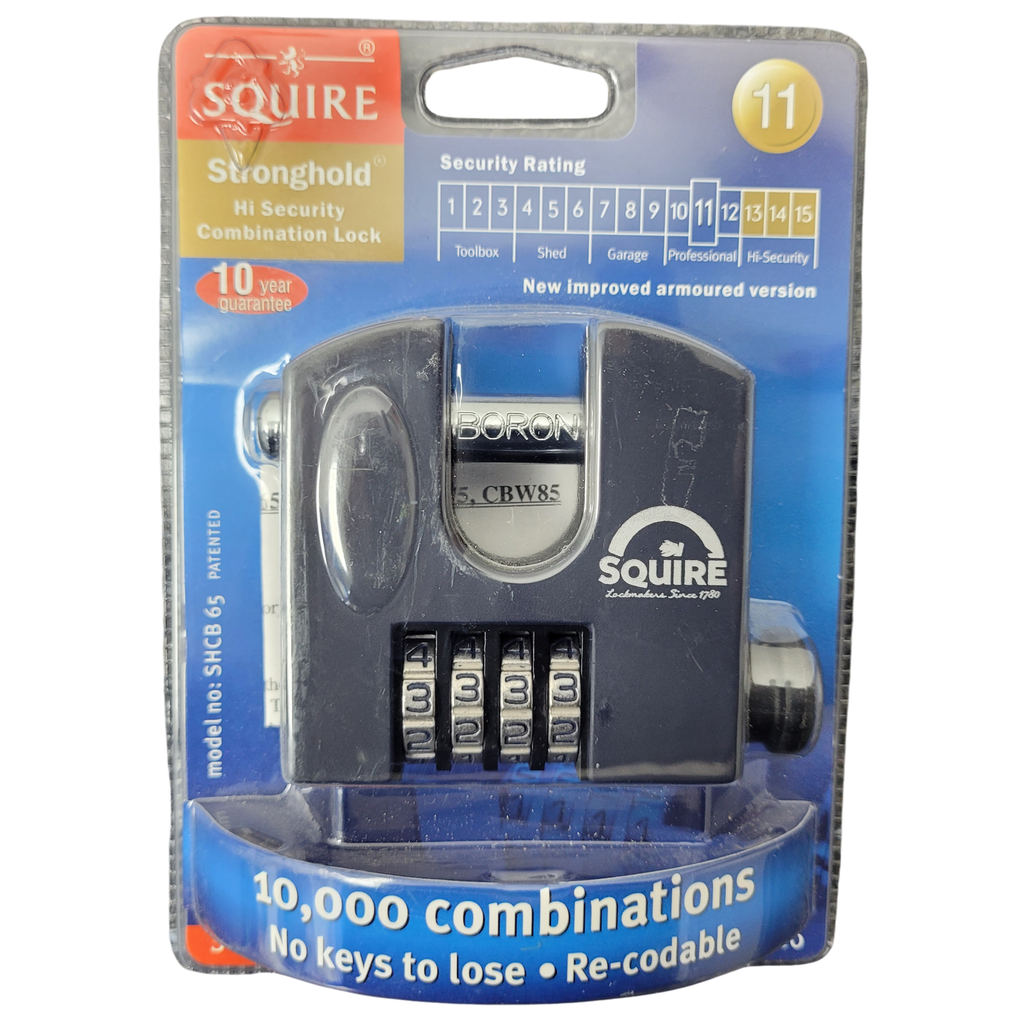Squire SHCB65 - 65mm Combination Block Padlock