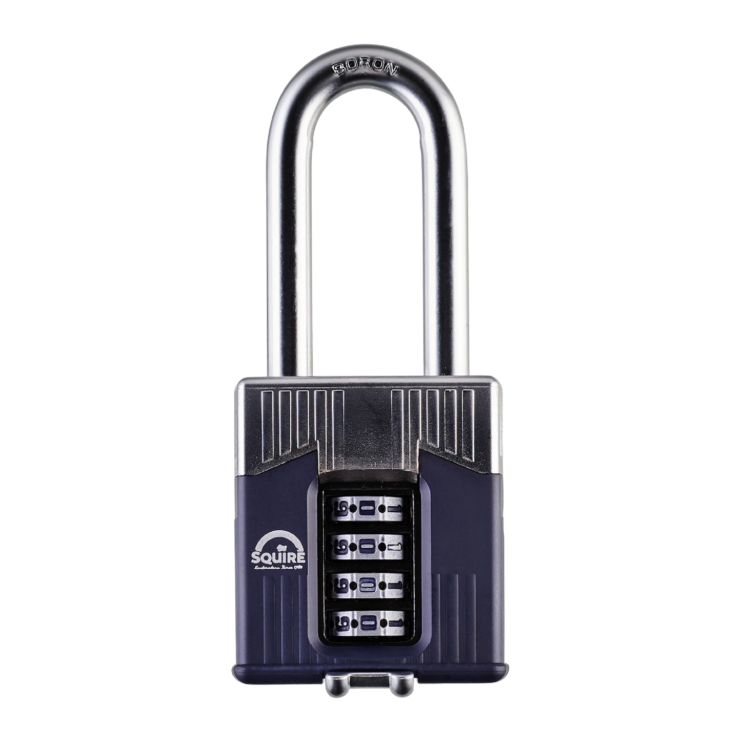 Squire Warrior Combi 55/2.5 - Long Shackle Heavy-Duty Combination Padlock