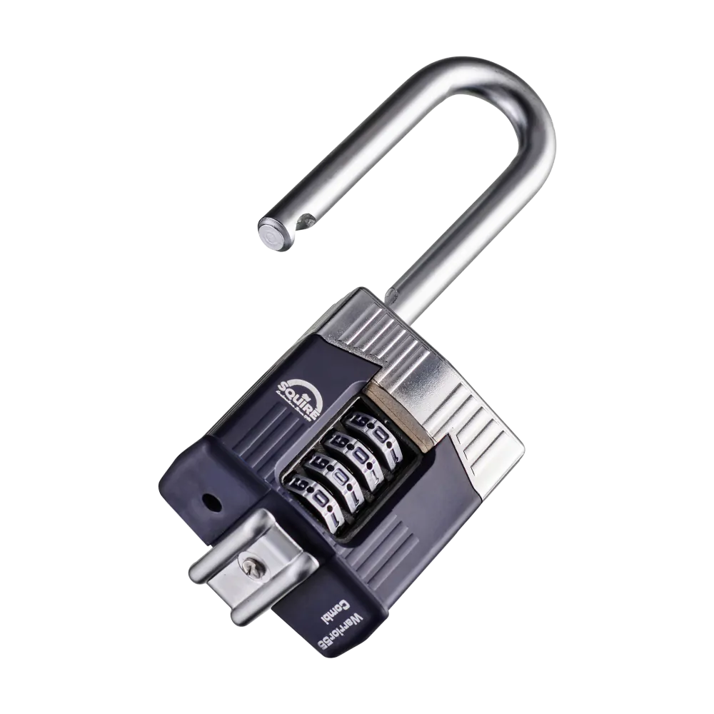 Squire Warrior Combi 55/2.5 - Long Shackle Heavy-Duty Combination Padlock