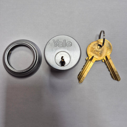 YALE 1122 Screw-In Cylinder Satin Chrome (single cylinder)
