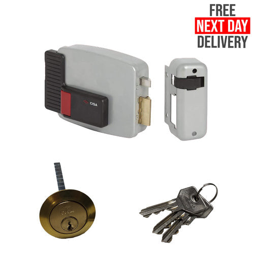 Classic CISA Lock for Wooden Doors Classic Cylinder, Polished Brass