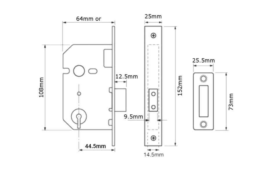 UNION 2137 3-Lever Mortice Deadlock (PLEASE READ THE WHOLE DESCRIPTION)