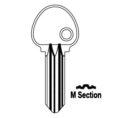 Ingersoll Cylinder Key Blank - M Section