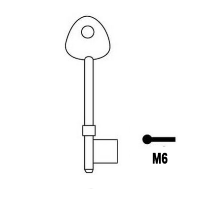 Ingersoll M6 Mortice Key Blank