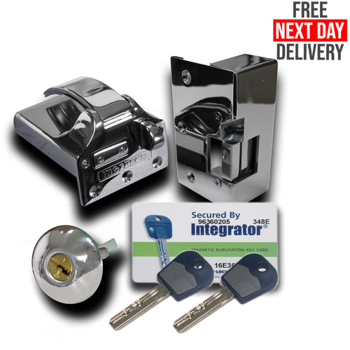 Ingersoll SC73E Non Double Locking Nightlatch Electric Release Mul Lock Cylinder Polished Chrome 12v Fail Unlock